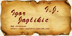 Igor Jaglikić vizit kartica